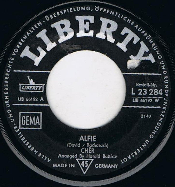 Cher : Alfie (7", Single)