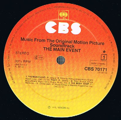 Various :  The Main Event (A Glove Story) (Music From The Original Motion Picture Soundtrack) (LP, Album)