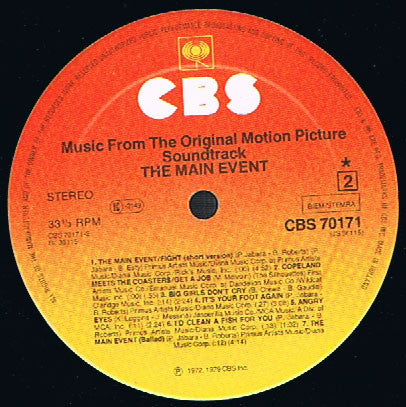 Various :  The Main Event (A Glove Story) (Music From The Original Motion Picture Soundtrack) (LP, Album)