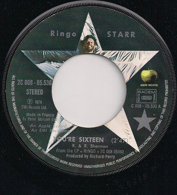 Ringo* : You're Sixteen (7", Single)