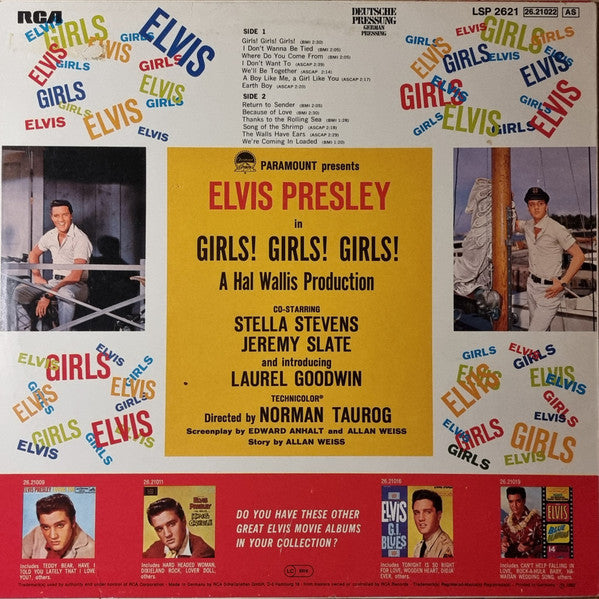Elvis* : Girls! Girls! Girls! (LP, Album, RE)