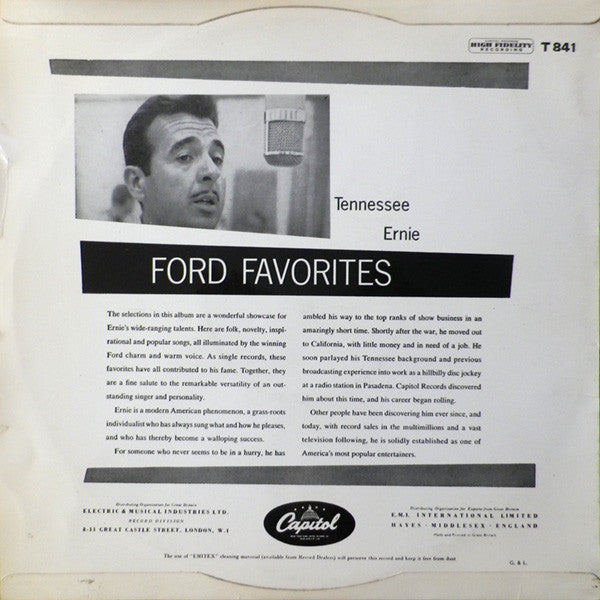 Tennessee Ernie Ford : Favorites (LP, Comp, Mono)