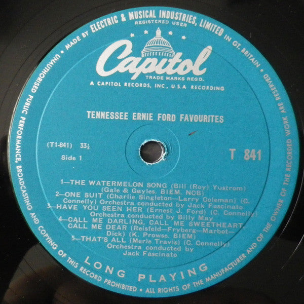Tennessee Ernie Ford : Favorites (LP, Comp, Mono)