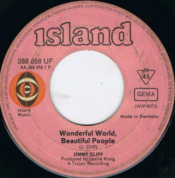Jimmy Cliff : Wonderful World, Beautiful People (7", Single, Mono)