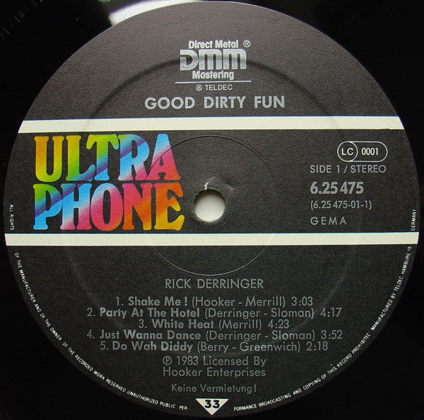 Rick Derringer : Good Dirty Fun (LP, Album)