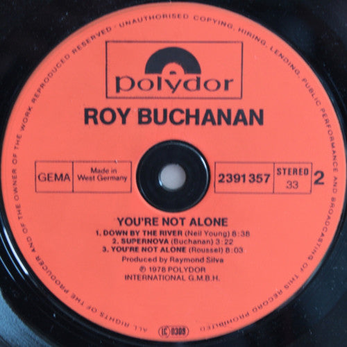 Roy Buchanan : You're Not Alone (LP, Album)