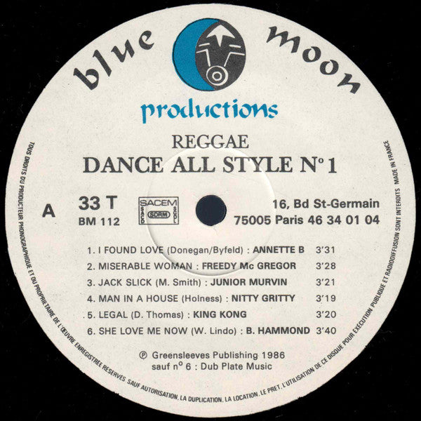 Various : Dance All Style 1 (LP, Comp)
