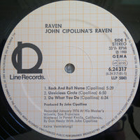 John Cipollina / Raven (13) : John Cipollina's Raven (LP, Album)