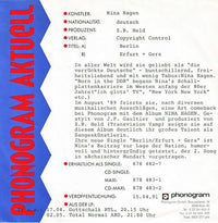 Nina Hagen : Berlin / Erfurt + Gera (7", Single)