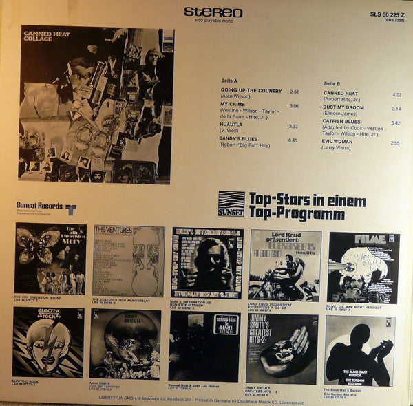 Canned Heat : Collage (LP, Comp)