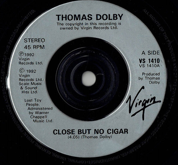 Thomas Dolby : Close But No Cigar (7", Single)