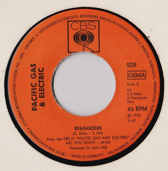 Pacific Gas & Electric : Are You Ready (7", Single)