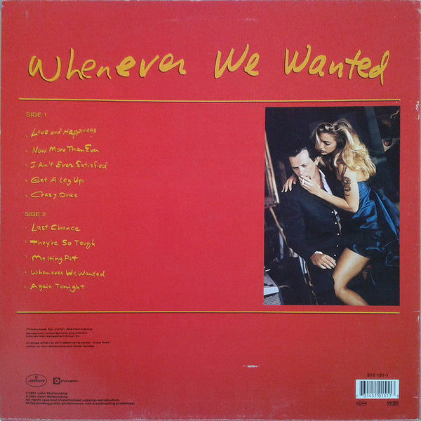 John Mellencamp* : Whenever We Wanted (LP, Album)