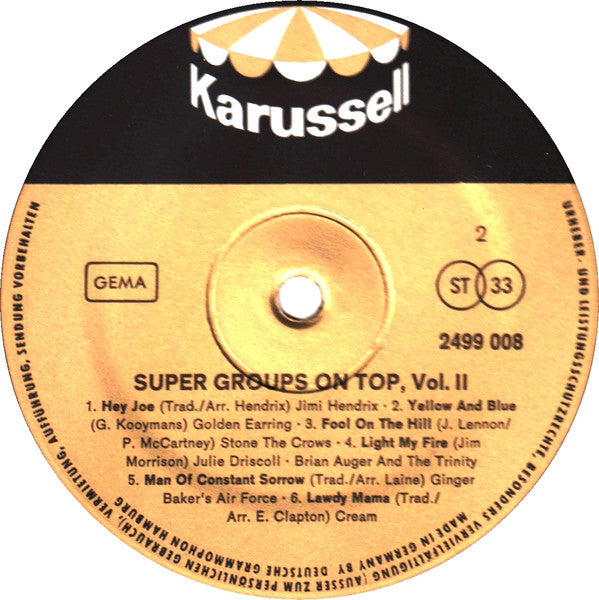 Various : Super Groups On Top, Vol. 2 (LP, Comp, RE)