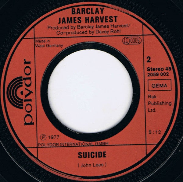 Barclay James Harvest : Friend Of Mine (7", Single)