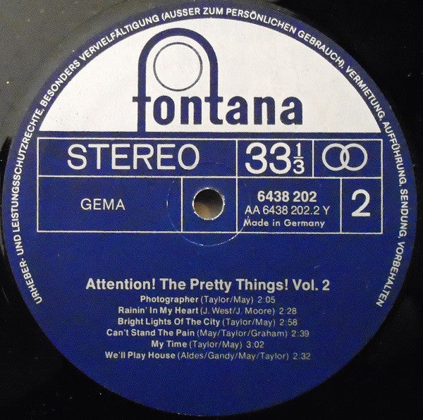 The Pretty Things : Attention! The Pretty Things! Vol. 2 (LP, Comp)