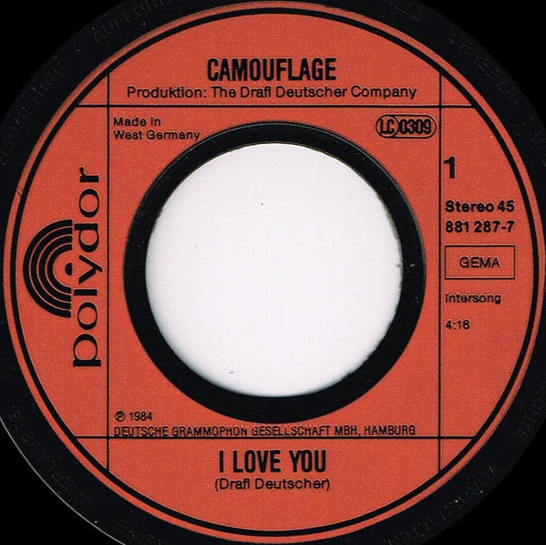 Camouflage (16) : I Love You (7", Single)