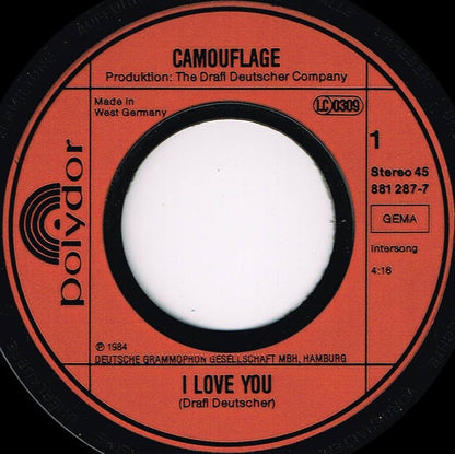 Camouflage (16) : I Love You (7", Single)