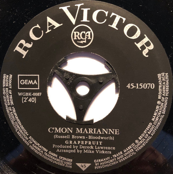Grapefruit : C'mon Marianne (7", Single)