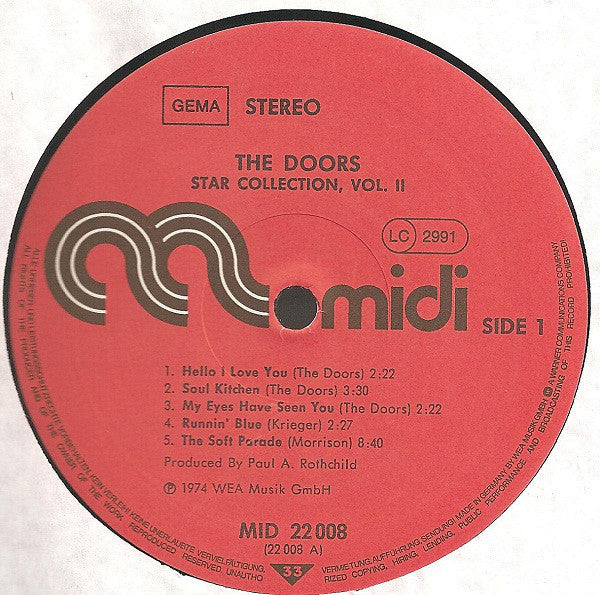 The Doors : Star-Collection Vol.2 (LP, Comp, RE)
