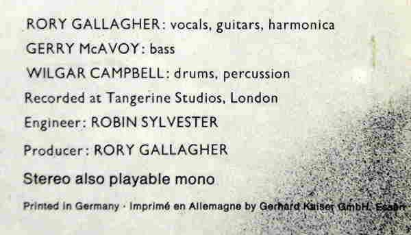 Rory Gallagher : Deuce (LP, Album)