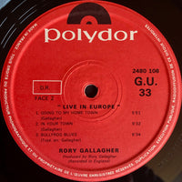 Rory Gallagher : Live! In Europe (LP, Album, Gat)