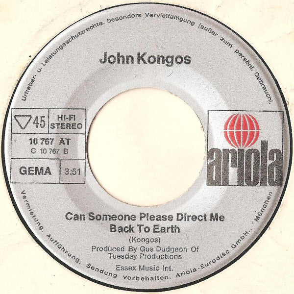 John Kongos : Tokoloshe Man (7", Single)