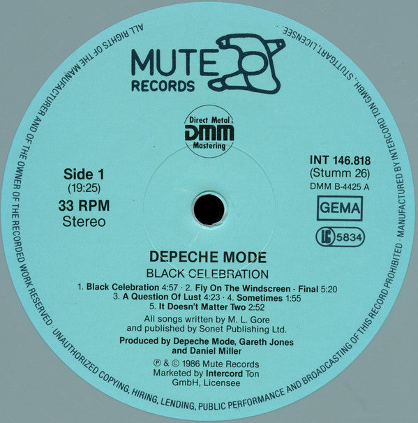Depeche Mode : Black Celebration (LP, Album, M/Print, Gre)