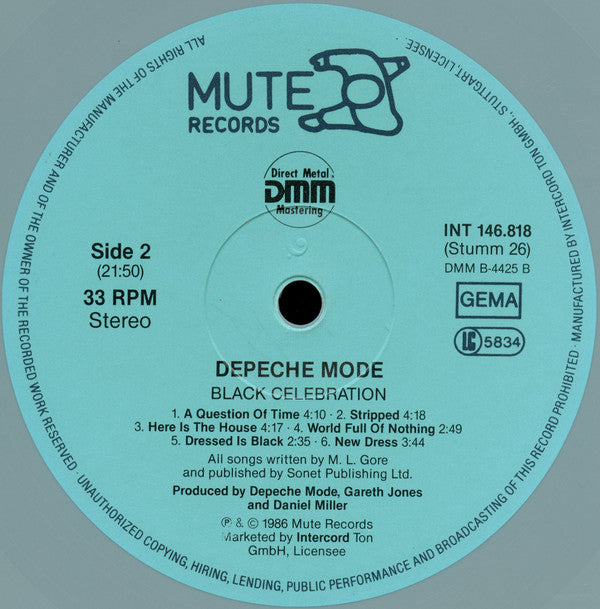 Depeche Mode : Black Celebration (LP, Album, M/Print, Gre)