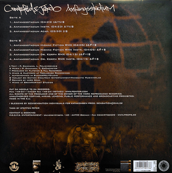Creutzfeld & Jakob : Anfangsstadium (12", Maxi)