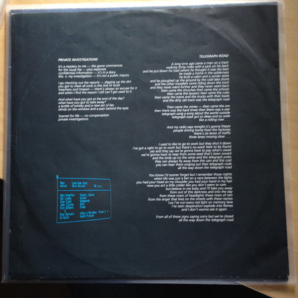 Dire Straits : Love Over Gold (LP, Album)