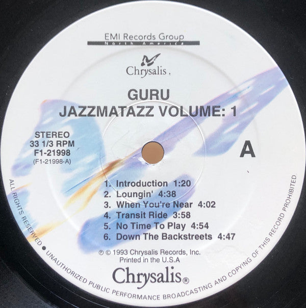 Guru : Jazzmatazz (Volume 1) (LP, Album)