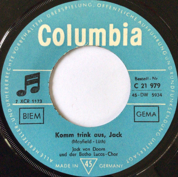 Jack Van Doorn und Der Botho Lucas-Chor* : Komm Trink Aus, Jack / Brigitte Bardot (7", Single)