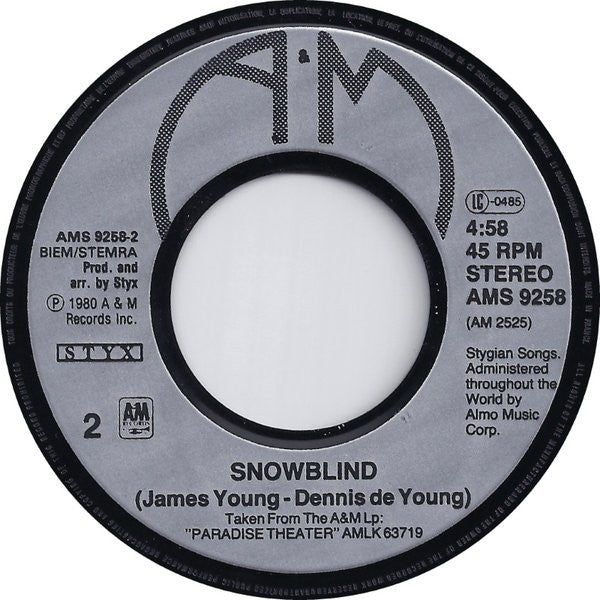 Styx : Mr. Roboto (7", Single, Sil)