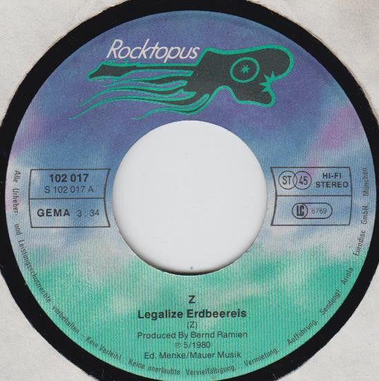Z (18) : Legalize Erdbeereis (7", Single)