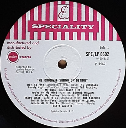 Various : The Original Sound Of Detroit (LP, Comp, Ste)
