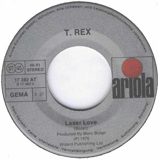 T. Rex : Laser Love (7", Single)