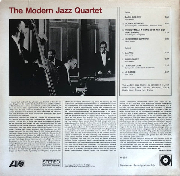 The Modern Jazz Quartet : The Modern Jazz Quartet (LP, Comp, Club)