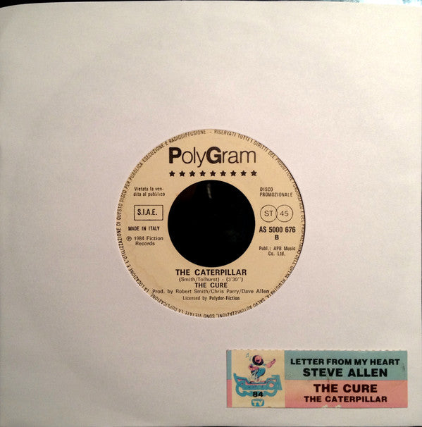 The Cure / Steve Allen : The Caterpillar / Letter From My Heart (7", Promo)