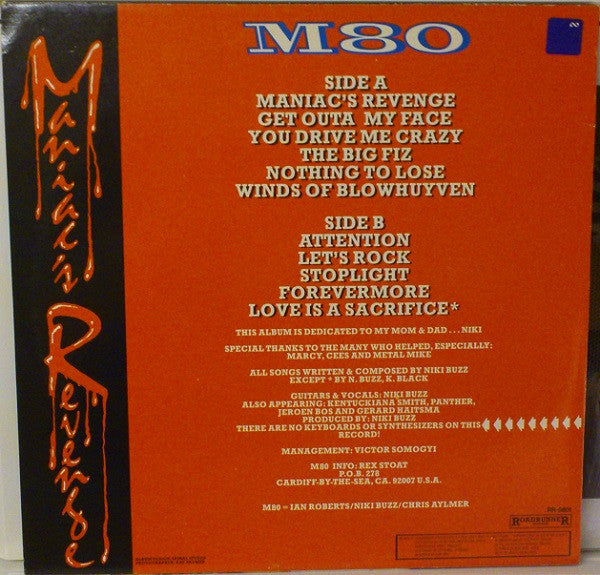 M-80 (4) : Maniac's Revenge (LP, Album)