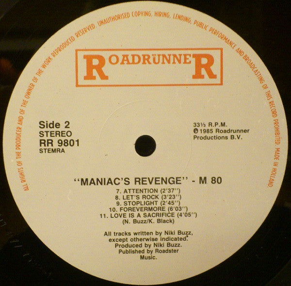 M-80 (4) : Maniac's Revenge (LP, Album)