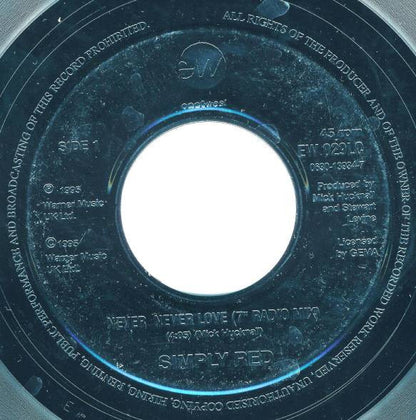 Simply Red : Never Never Love (7", Jukebox)