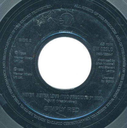 Simply Red : Never Never Love (7", Jukebox)