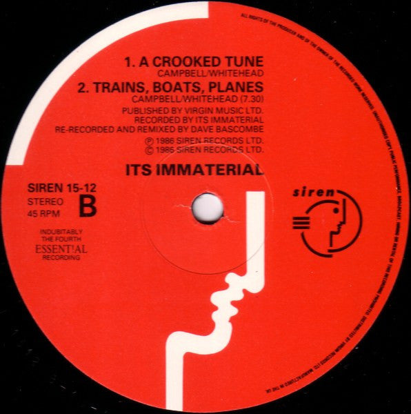 It's Immaterial : Driving Away From Home (Wicked Weather For Walking) (12")