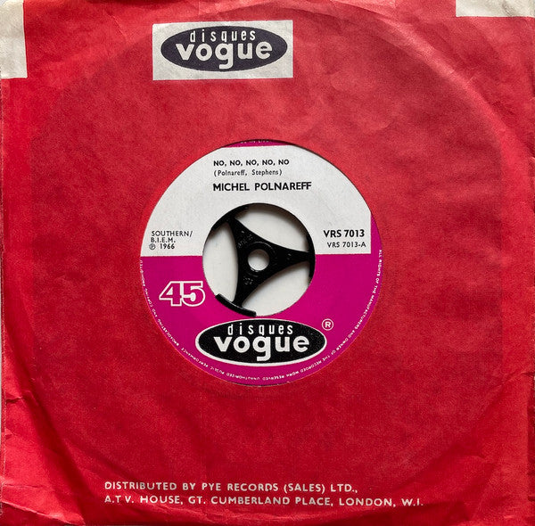 Michel Polnareff : No, No, No, No, No / Beatnik (7", Single)