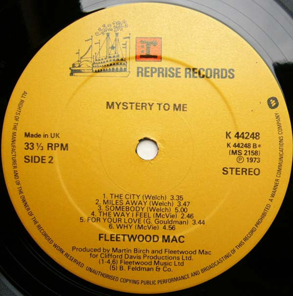 Fleetwood Mac : Mystery To Me (LP, Album, RE, Gat)