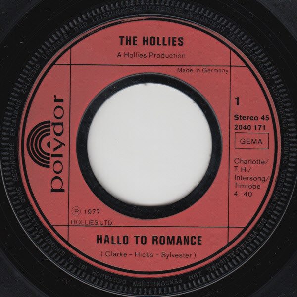 The Hollies : Hallo To Romance (7", Single)