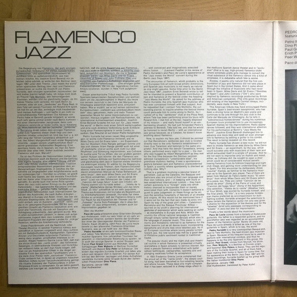 Pedro Iturralde Quintet Featuring Paco De Lucia* : Flamenco-Jazz (LP, Album, RE, Gat)