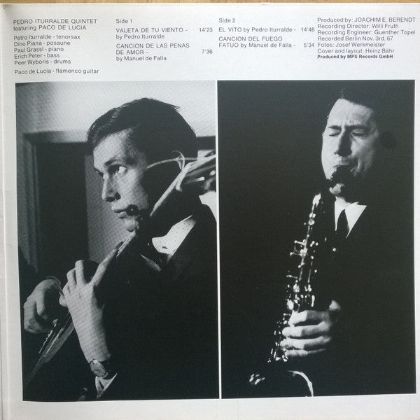 Pedro Iturralde Quintet Featuring Paco De Lucia* : Flamenco-Jazz (LP, Album, RE, Gat)