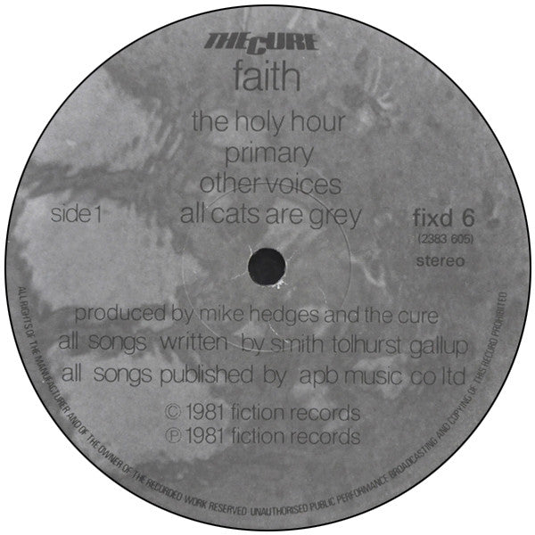 The Cure : Faith (LP, Album, RE, Adr)